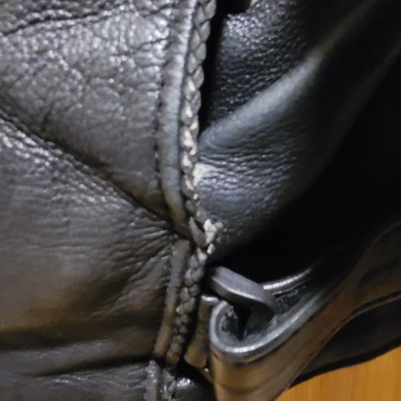 Men's Fox Creek Leather Motorcycle Jacket - Picture 15 of 16